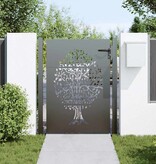 VidaXL Tuinpoort met slot Zwart 105 x 150 cm Poedergecoat staal