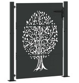 VidaXL Tuinpoort met slot Zwart 105 x 150 cm Poedergecoat staal