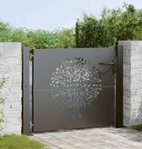 VidaXL Tuinpoort met slot Zwart 105 x 100 cm Poedergecoat staal