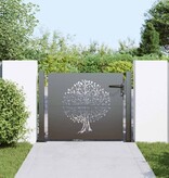 VidaXL Tuinpoort met slot Zwart 105 x 100 cm Poedergecoat staal
