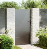 VidaXL Tuinpoort met slot Zwart 105 x 175 cm Poedergecoat staal