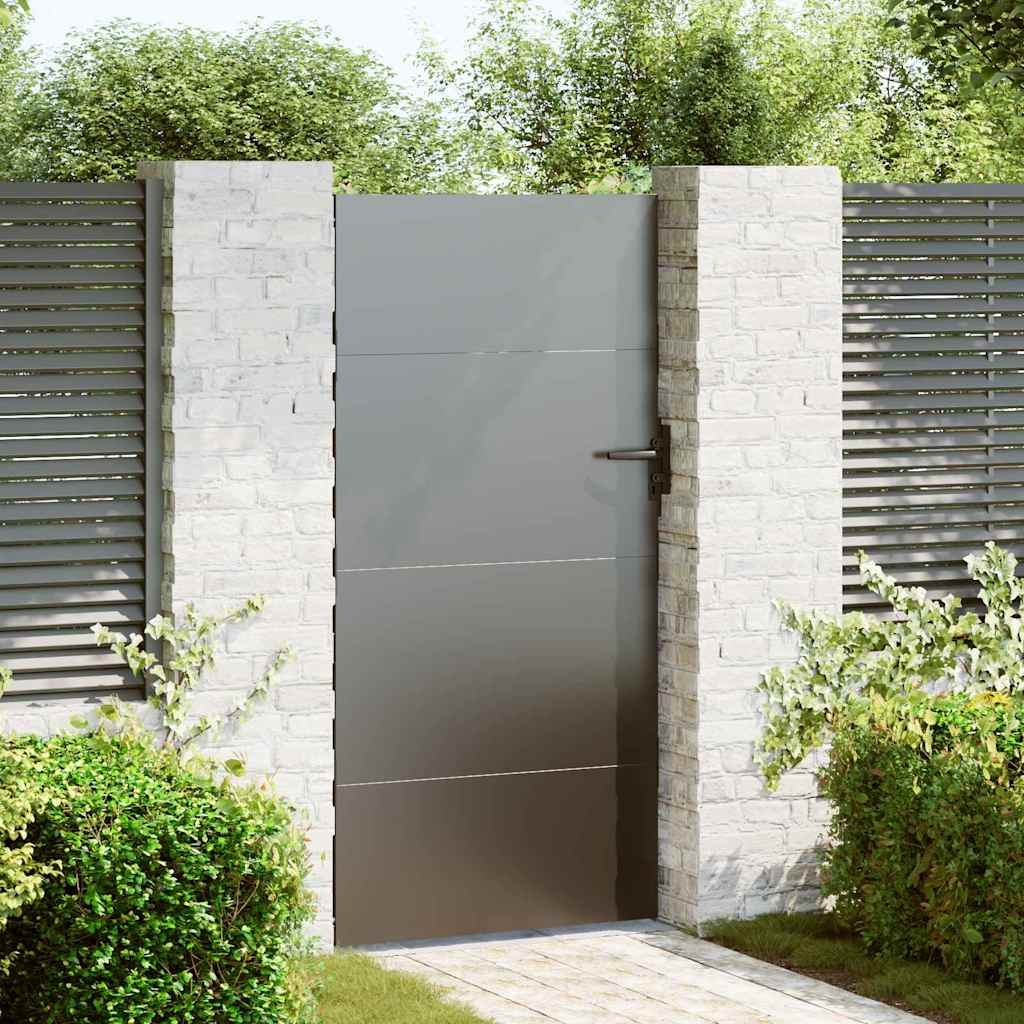 VidaXL Tuinpoort met slot Zwart 105 x 175 cm Poedergecoat staal