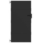 VidaXL Tuinpoort met slot Zwart 105 x 175 cm Poedergecoat staal