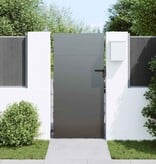 VidaXL Tuinpoort met slot Zwart 105 x 175 cm Poedergecoat staal