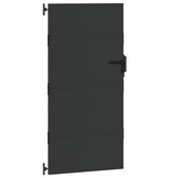 VidaXL Tuinpoort met slot Zwart 105 x 175 cm Poedergecoat staal