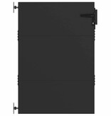 VidaXL Tuinpoort Zwart 105 x 150 cm Poedergecoat staal