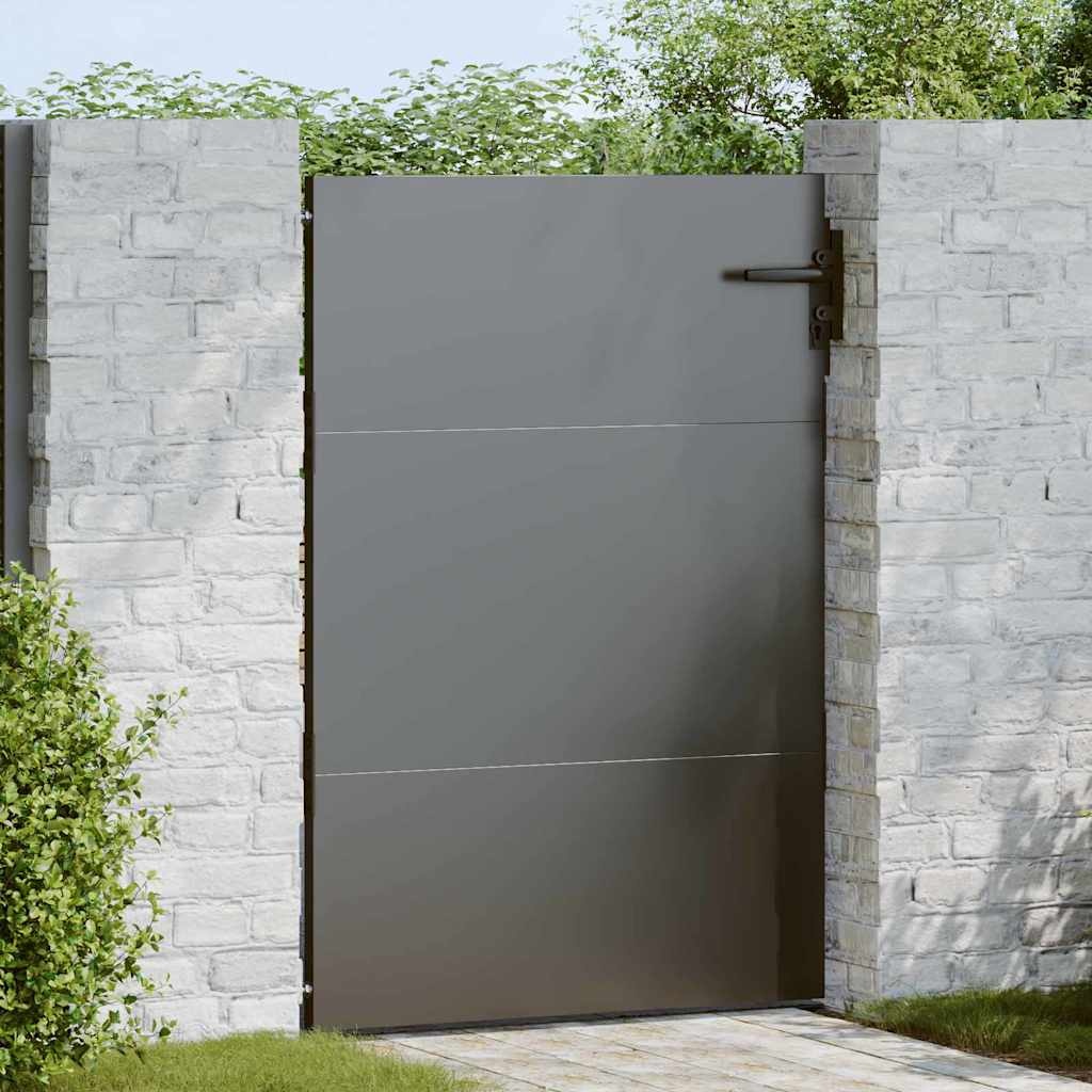 VidaXL Tuinpoort met slot Zwart 105 x 125 cm Poedergecoat staal