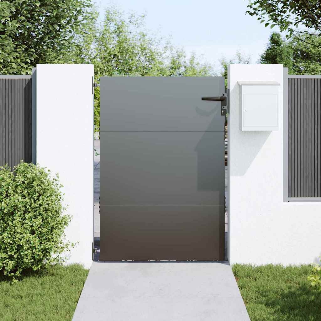 VidaXL Tuinpoort met slot Zwart 105 x 125 cm Poedergecoat staal