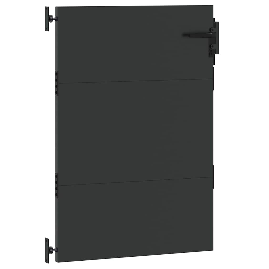 VidaXL Tuinpoort met slot Zwart 105 x 125 cm Poedergecoat staal