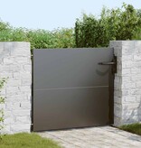 VidaXL Tuinpoort Zwart 105 x 100 cm Poedergecoat staal