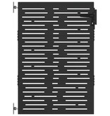 VidaXL Tuinpoort met slot Zwart 105 x 150 cm Poedergecoat staal