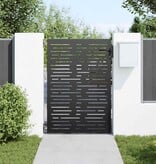 VidaXL Tuinpoort met slot Zwart 105 x 150 cm Poedergecoat staal