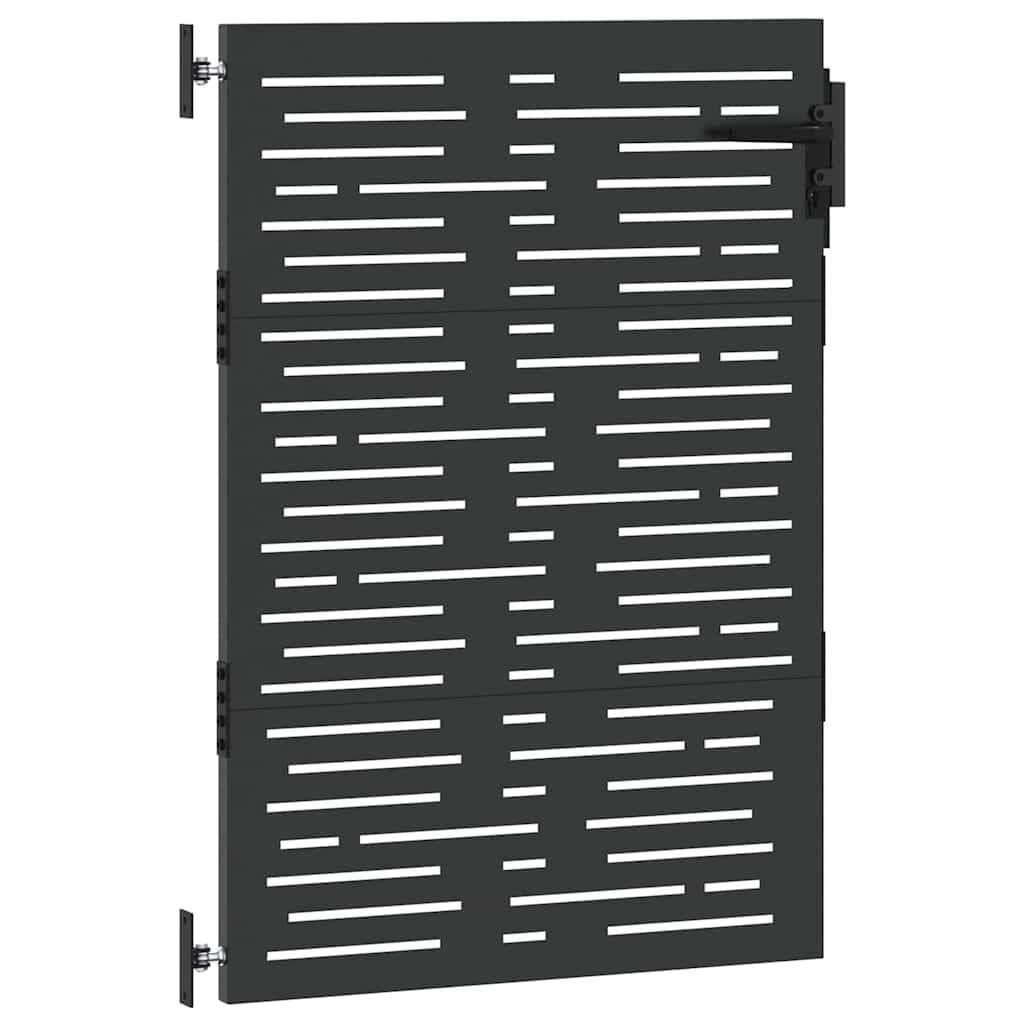 VidaXL Tuinpoort met slot Zwart 105 x 150 cm Poedergecoat staal