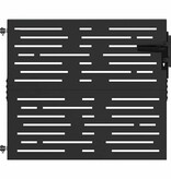 VidaXL Tuinpoort met slot Zwart 105 x 100 cm Poedergecoat staal