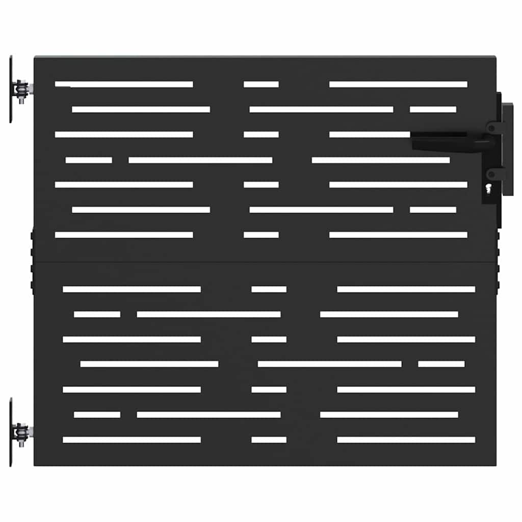 VidaXL Tuinpoort met slot Zwart 105 x 100 cm Poedergecoat staal
