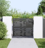 VidaXL Tuinpoort met slot Zwart 105 x 100 cm Poedergecoat staal