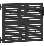 VidaXL Tuinpoort met slot Zwart 105 x 100 cm Poedergecoat staal