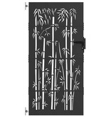 VidaXL Tuinpoort met slot Zwart 105 x 200 cm Poedergecoat staal