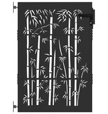 VidaXL Tuinpoort met slot Zwart 105 x 150 cm Poedergecoat staal