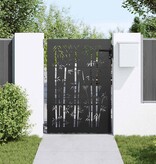 VidaXL Tuinpoort met slot Zwart 105 x 150 cm Poedergecoat staal