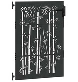 VidaXL Tuinpoort met slot Zwart 105 x 150 cm Poedergecoat staal