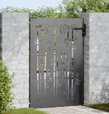 VidaXL Tuinpoort met slot Zwart 105 x 125 cm Poedergecoat staal