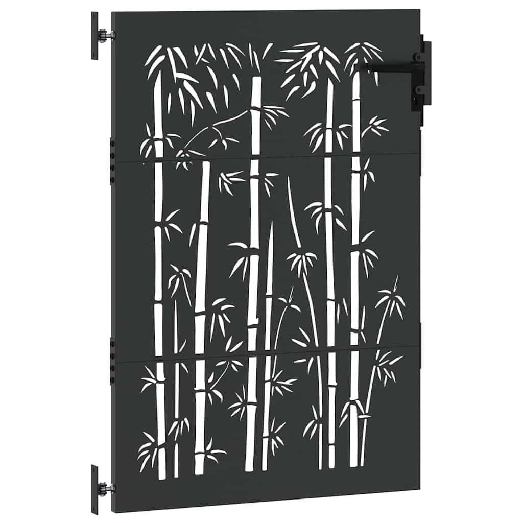 VidaXL Tuinpoort met slot Zwart 105 x 125 cm Poedergecoat staal