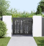 VidaXL Tuinpoort met slot Zwart 105 x 100 cm Poedergecoat staal