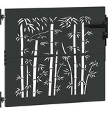 VidaXL Tuinpoort met slot Zwart 105 x 100 cm Poedergecoat staal