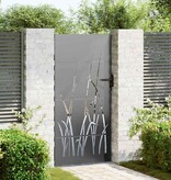 VidaXL Tuinpoort met slot Zwart 85 x 200 cm Poedergecoat staal