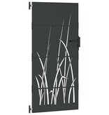 VidaXL Tuinpoort met slot Zwart 85 x 175 cm Poedergecoat staal