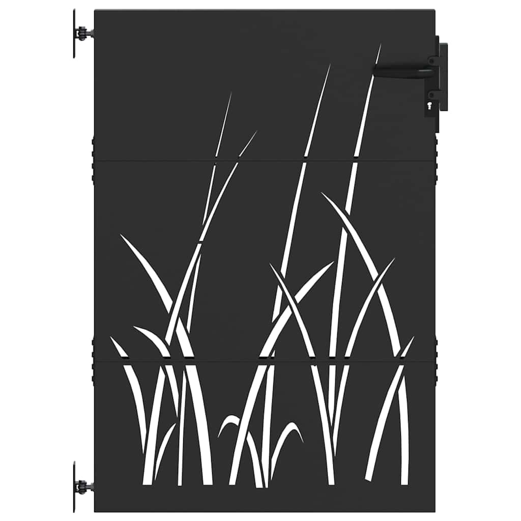 VidaXL Tuinpoort met slot Zwart 85 x 150 cm Poedergecoat staal