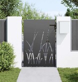 VidaXL Tuinpoort met slot Zwart 85 x 150 cm Poedergecoat staal