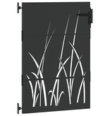 VidaXL Tuinpoort met slot Zwart 85 x 150 cm Poedergecoat staal