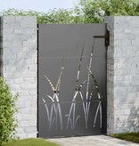 VidaXL Tuinpoort met slot Zwart 85 x 125 cm Poedergecoat staal