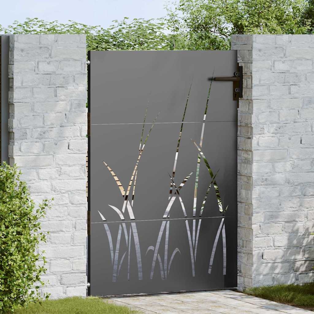 VidaXL Tuinpoort met slot Zwart 85 x 125 cm Poedergecoat staal