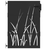 VidaXL Tuinpoort met slot Zwart 85 x 125 cm Poedergecoat staal