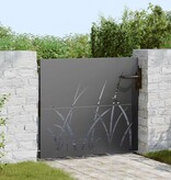 VidaXL Tuinpoort met slot Zwart 85 x 100 cm Poedergecoat staal