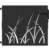 VidaXL Tuinpoort met slot Zwart 85 x 100 cm Poedergecoat staal