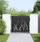 VidaXL Tuinpoort met slot Zwart 85 x 100 cm Poedergecoat staal
