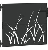 VidaXL Tuinpoort met slot Zwart 85 x 100 cm Poedergecoat staal