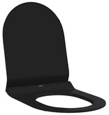 VidaXL Toilet geschikt voor Zitting Zwart 50 x 36 x 5 cm Polypropyleen