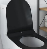 VidaXL Toilet geschikt voor Zitting Zwart 50 x 36 x 5 cm Polypropyleen
