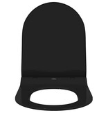 VidaXL Toilet geschikt voor Zitting Zwart 50 x 36 x 5 cm Polypropyleen