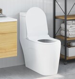 VidaXL Toilet geschikt voor Zitting Wit 50 x 36 x 5 cm Polypropyleen
