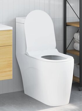 VidaXL Toilet geschikt voor Zitting Wit 50 x 36 x 5 cm Polypropyleen