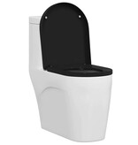 VidaXL Toiletzitting Zwart 48 x 36.5 x 4.5 cm Polypropyleen