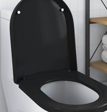 VidaXL Toiletzitting Zwart 48 x 36.5 x 4.5 cm Polypropyleen