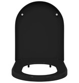 VidaXL Toiletzitting Zwart 48 x 36.5 x 4.5 cm Polypropyleen