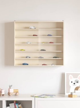 VidaXL Houten verzameldisplaycase Bruin 60 x 8.5 x 54 cm Multiplex